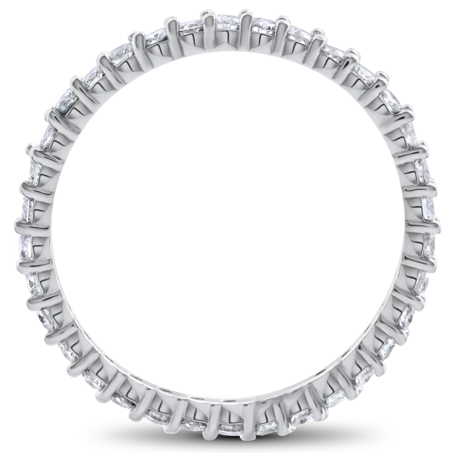 Eco-Friendly Diamond Duo: Yaffie White 1 3/4 ct Lab Grown Engagement Ring with Matching Eternity Band
