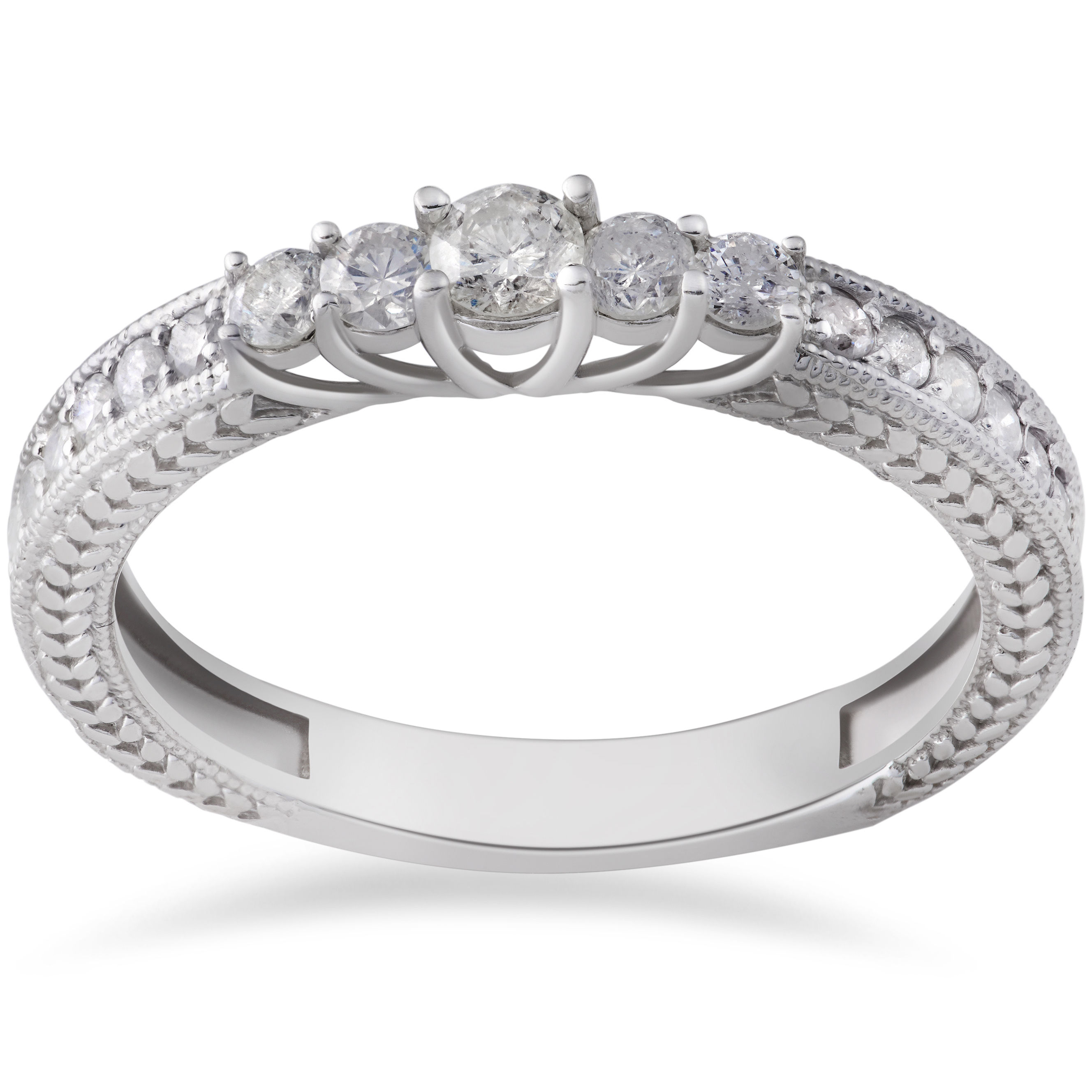 Vintage White Gold Diamond Ring - Celebrating Love with Yaffie Timeless Elegance