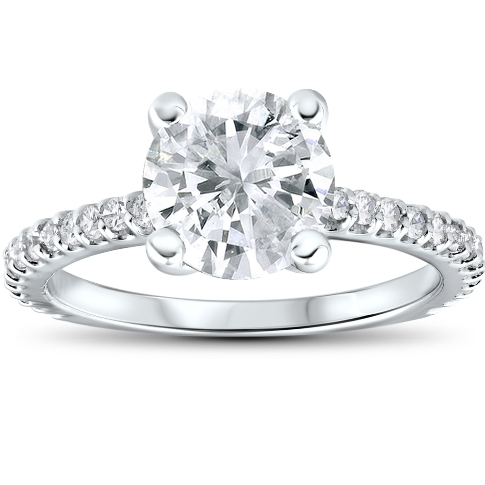 Yaffie White Gold Diamond Engagement Ring-2 1/3 cttw