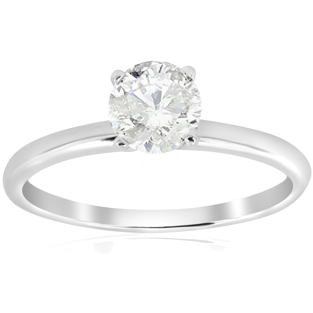 Sparkling Yaffie 14K White Gold Diamond Engagement Ring with 0.625 ct Total Diamond Weight