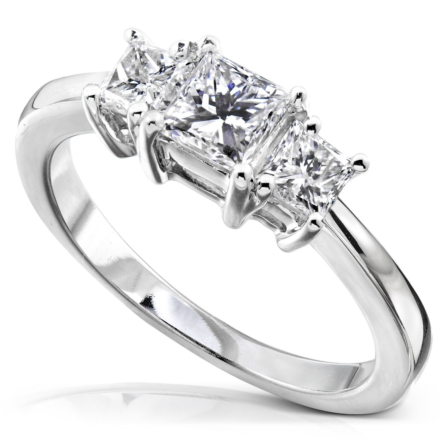 Princess Cut Diamond Trio by Yaffie Gold - 1 Carat