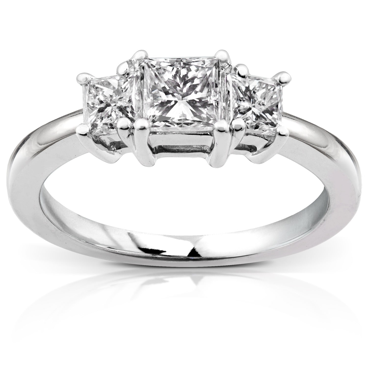 Princess Cut Diamond Trio by Yaffie Gold - 1 Carat