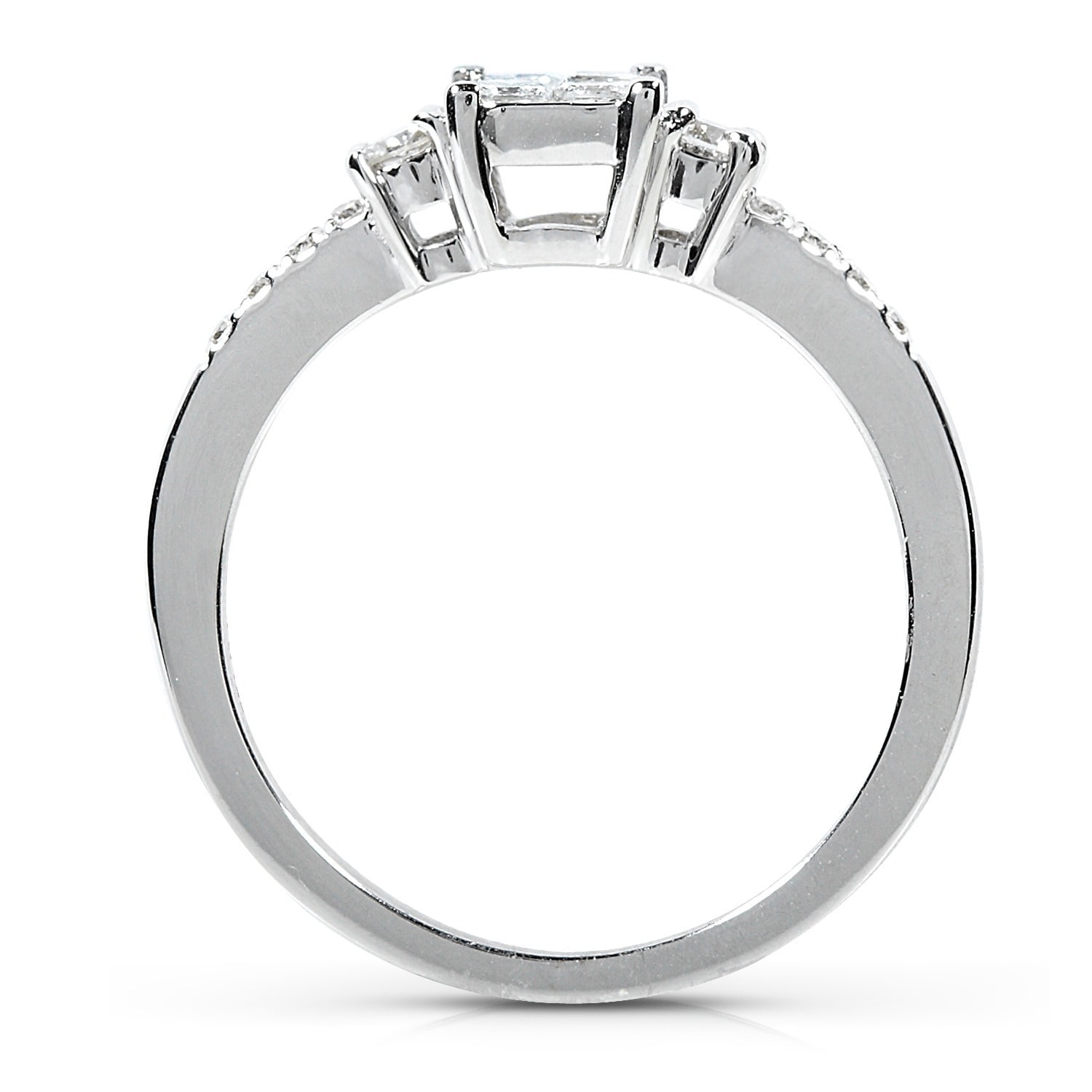Radiant Yaffie White Gold Diamond Bridal Set - 1/2ct TDW