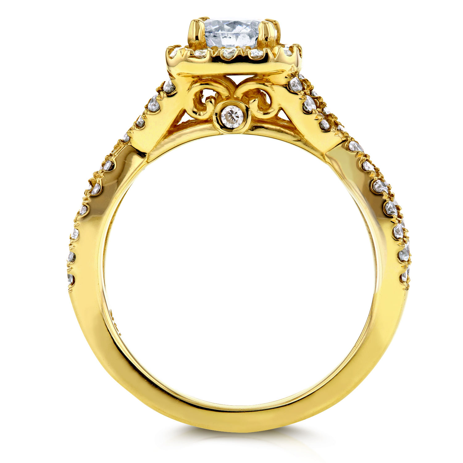Yaffie Gold Celestial Crossover Diamond Engagement Ring