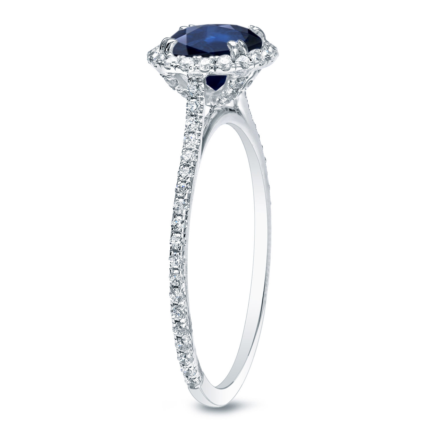 Engage in Elegance with Yaffie Blue Sapphire and Diamond Ring