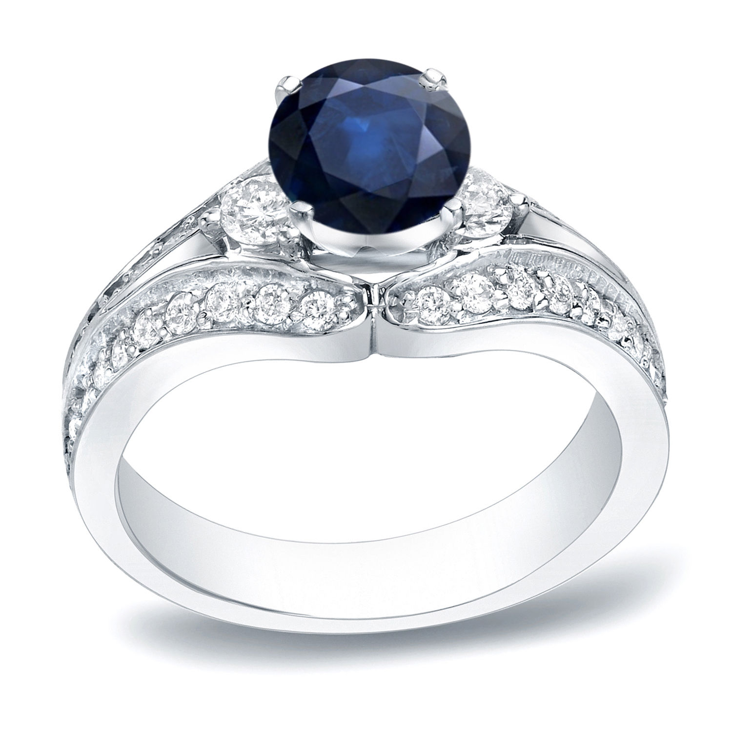Sapphire and Diamond Engagement Ring - Yaffie Gold