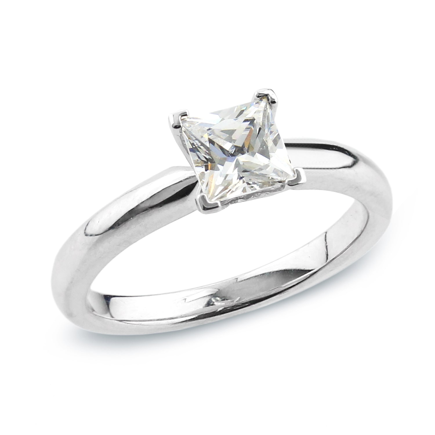 Certified Princess Diamond Solitaire Ring by Yaffie Gold - Shimmering 1/2ct TDW