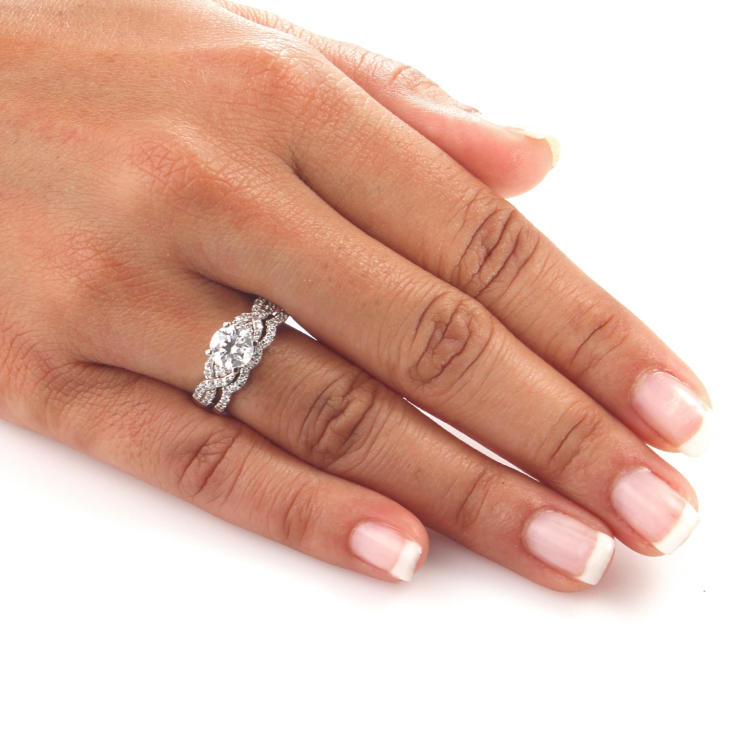 Certified Diamond Braided Engagement Ring Set - Yaffie Gold with 1ct TDW