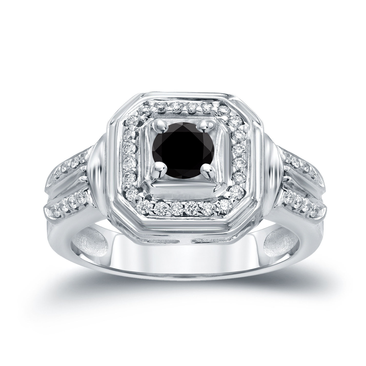 Custom Black Diamond Engagement Ring with 2/5ct TDW - Crafted by Yaffie™ in Gold