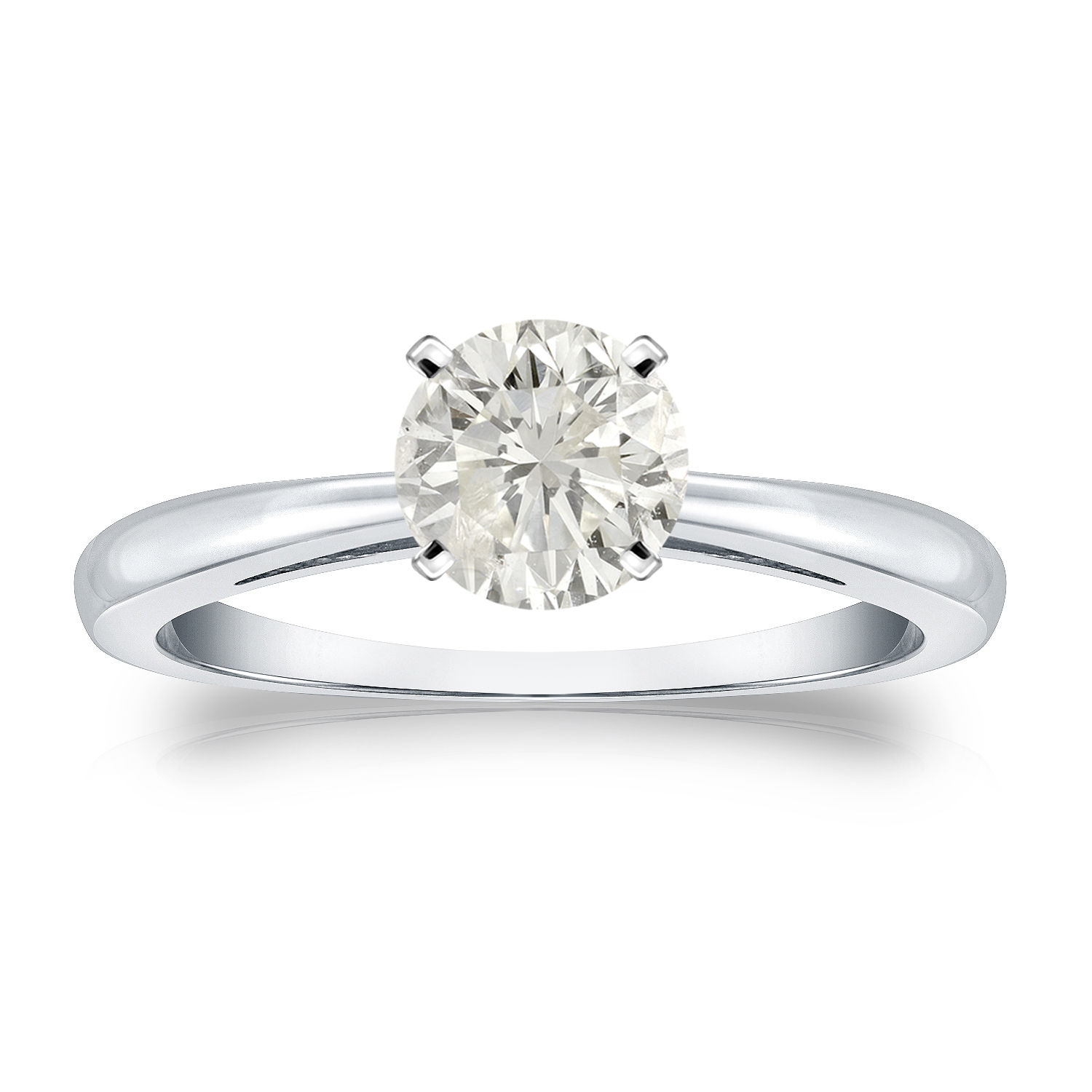 Gold Yaffie Diamond Ring with 3/4ct TDW Solitaire Cut