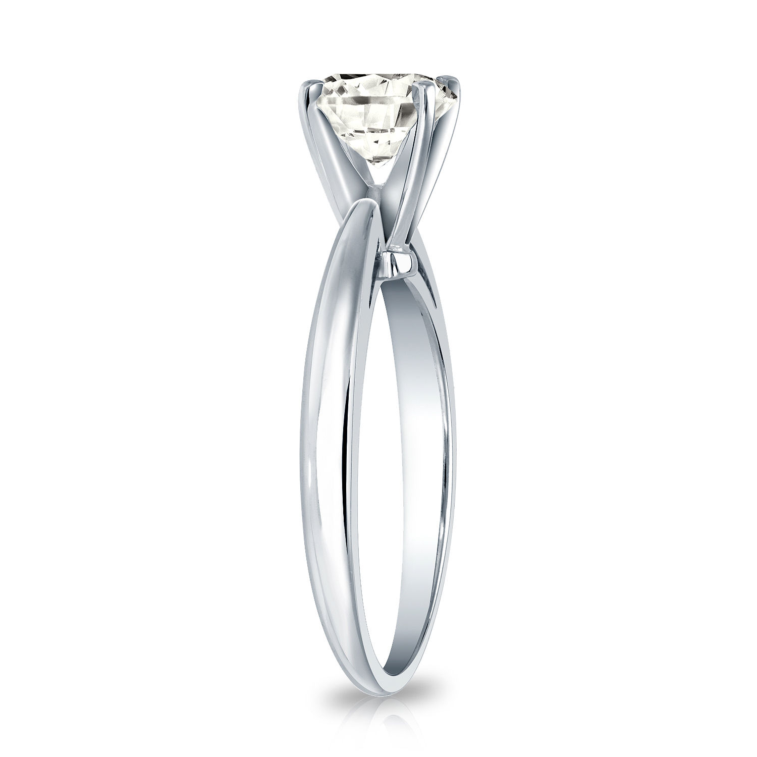 Gold Yaffie Diamond Ring with 3/4ct TDW Solitaire Cut