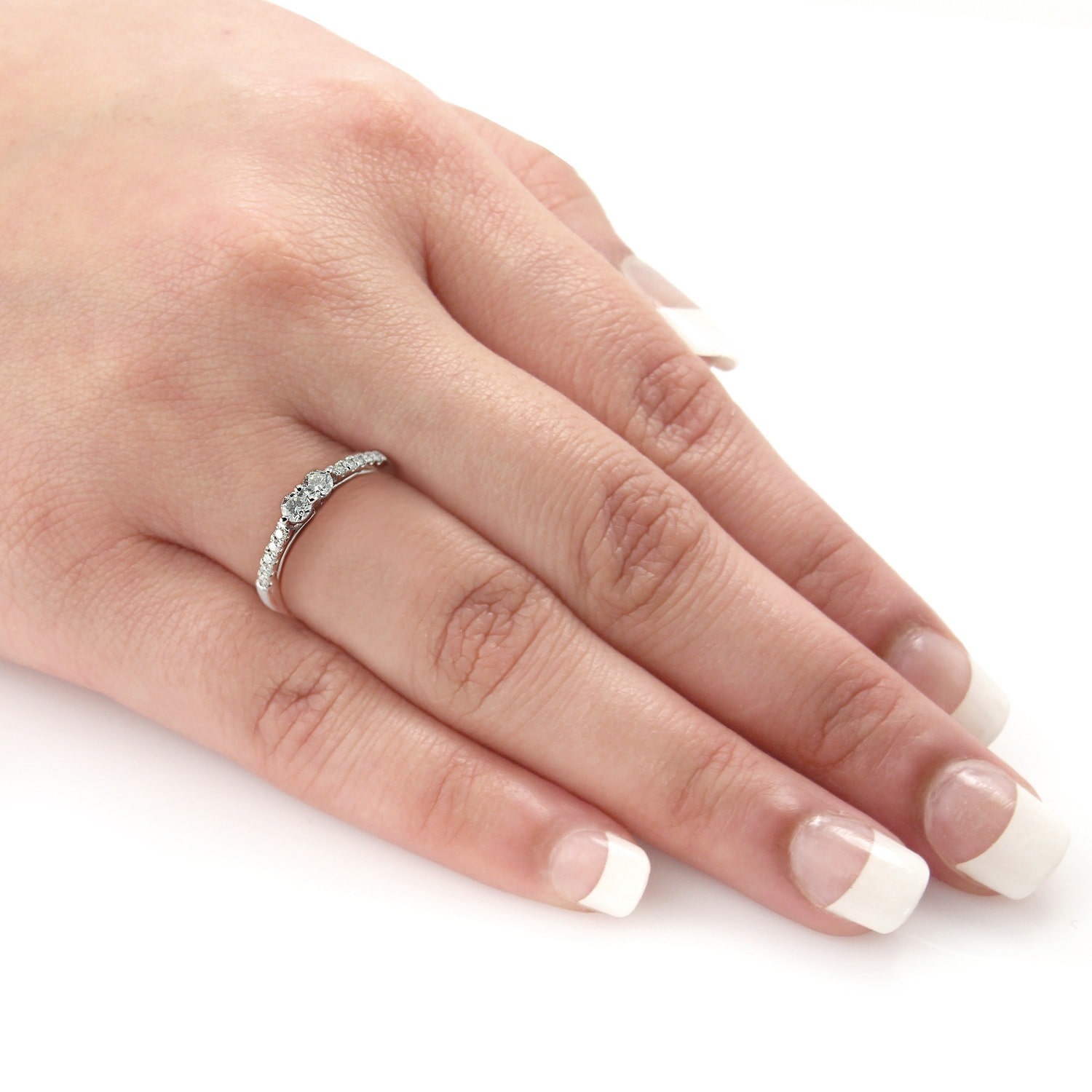 Double the Sparkle: Yaffie White Gold Ring with 1/2ct TDW of Round Cut Diamonds