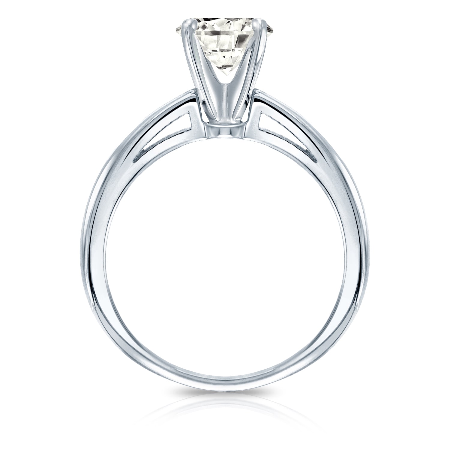 Round Diamond Solitaire Engagement Ring with 1/2ct TDW by Yaffie Gold