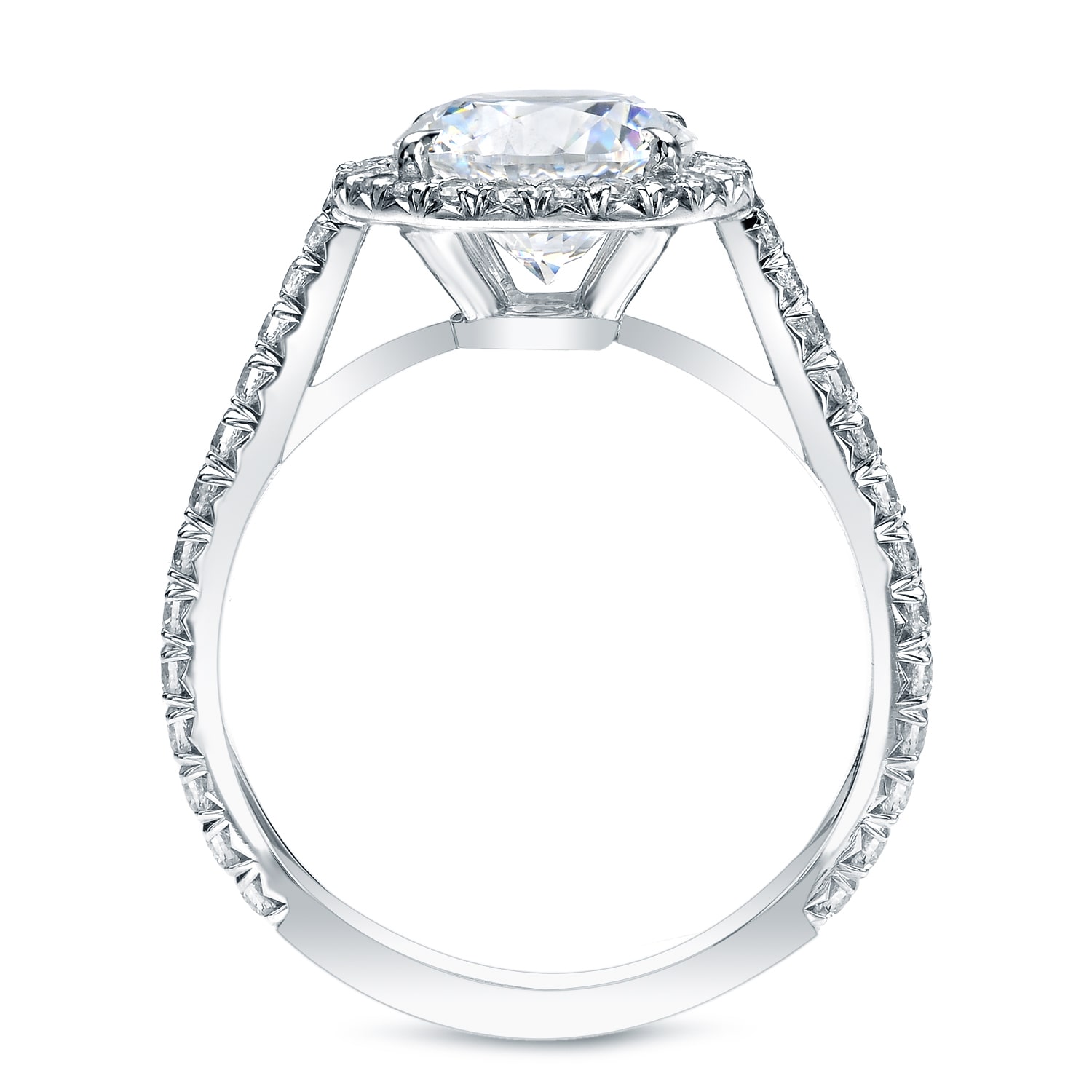 Certified Round Diamond Engagement Ring with 1 4/5ct TDW - Yaffie White Gold Beauty