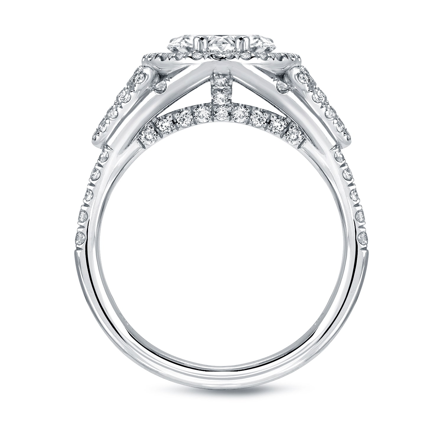 Certified Heart-Shaped Diamond Engagement Ring in Yaffie White Gold with a 1 7/8ct TDW