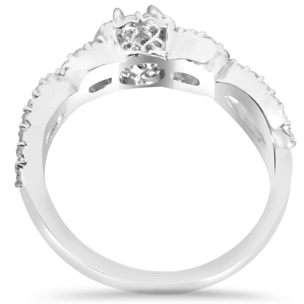 Blissful Yaffie White Gold Diamond Bridal Engagement Set with 1 1/0ct TDW