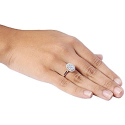 Yaffie Dazzling Oval Cluster Diamond Engagement Ring in White Gold, 1/2ct TDW