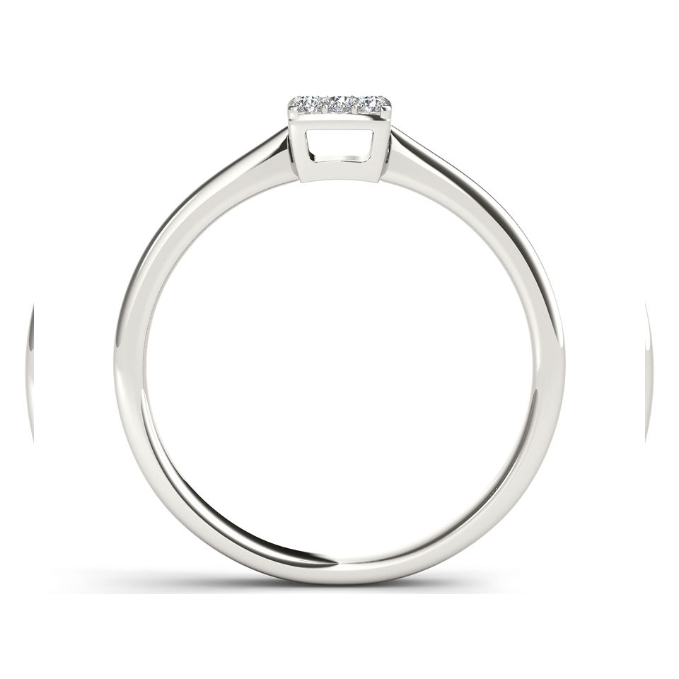 White Gold Diamond Cluster Ring by Yaffie - 1/6ct TDW