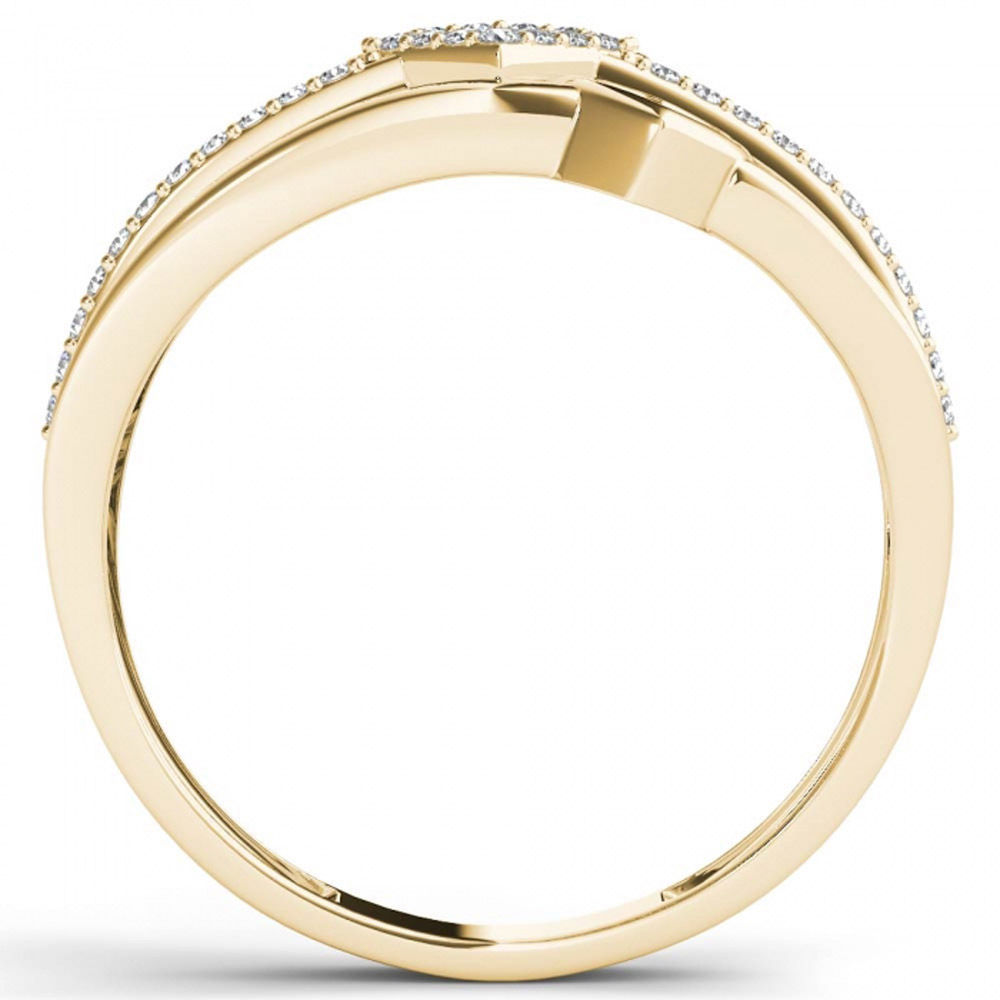 Heart Fashion Ring with Split Shank and Yaffie Gold 1/10ct TDW