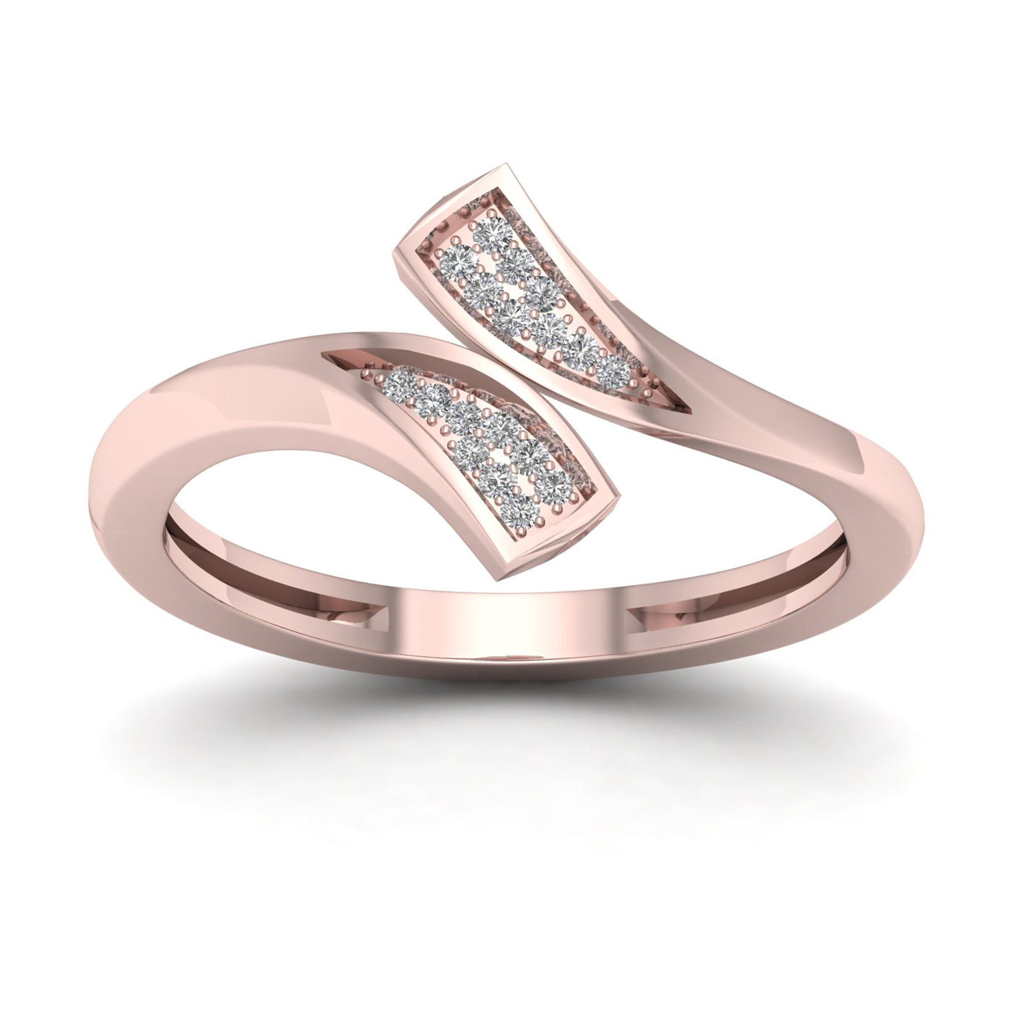 Double the Style with Yaffie 1/20ct TDW Diamond Fashion Ring