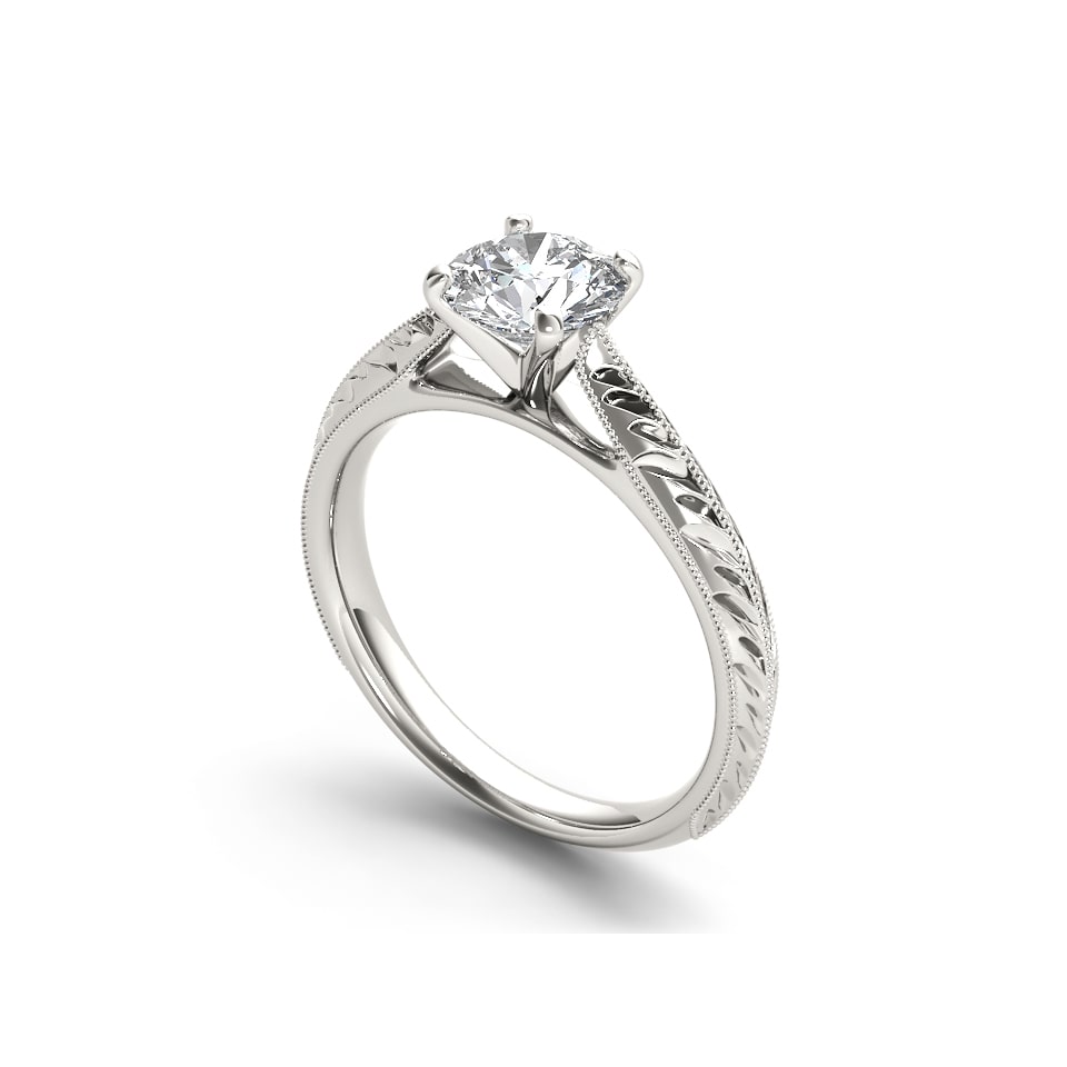Sparkling Yaffie Gold Diamond Engagement Ring - 1ct TDW