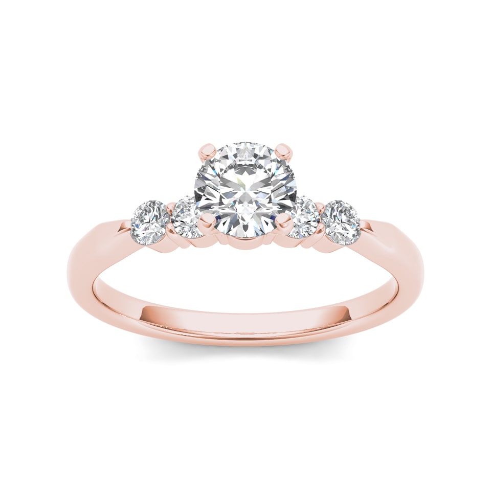1/2ct TDW Princess-cut Diamond Engagement Ring - Yaffie Rose Gold Classic