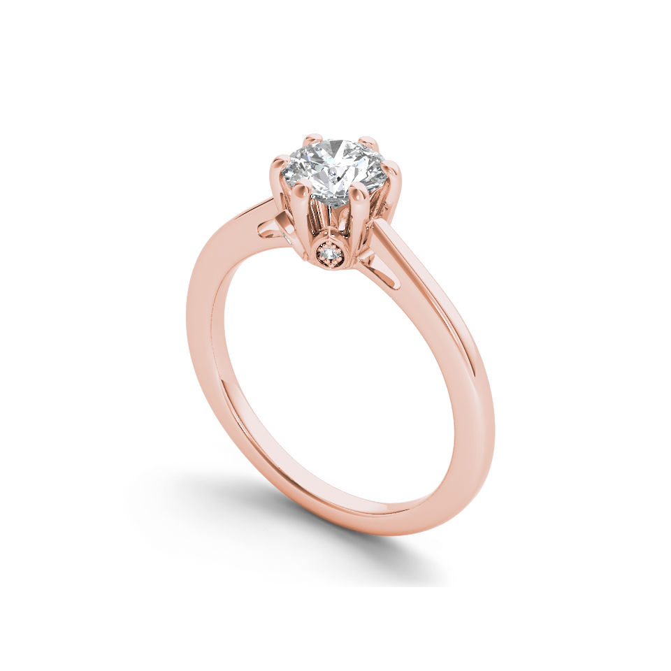Yaffie Timeless Rose Gold Engagement Ring, Featuring 1 Carat of Dazzling Diamonds