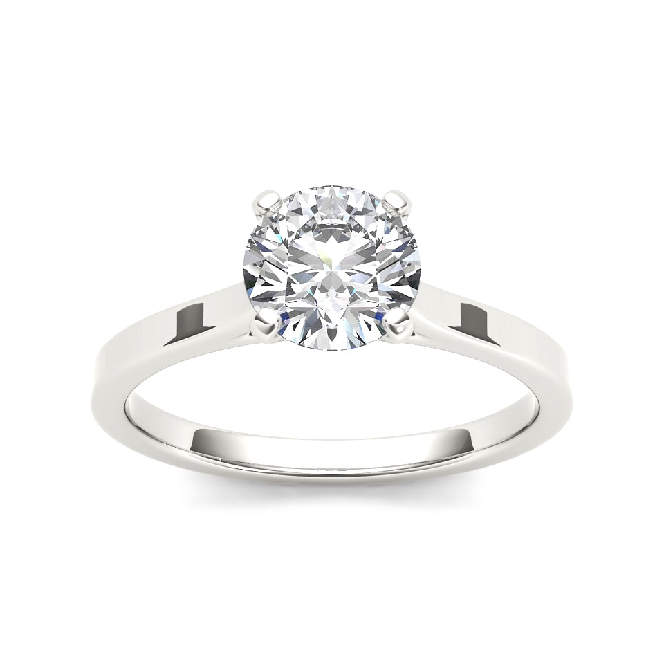 Sparkling Yaffie White Gold Engagement Ring with 1 Carat TDW Diamond