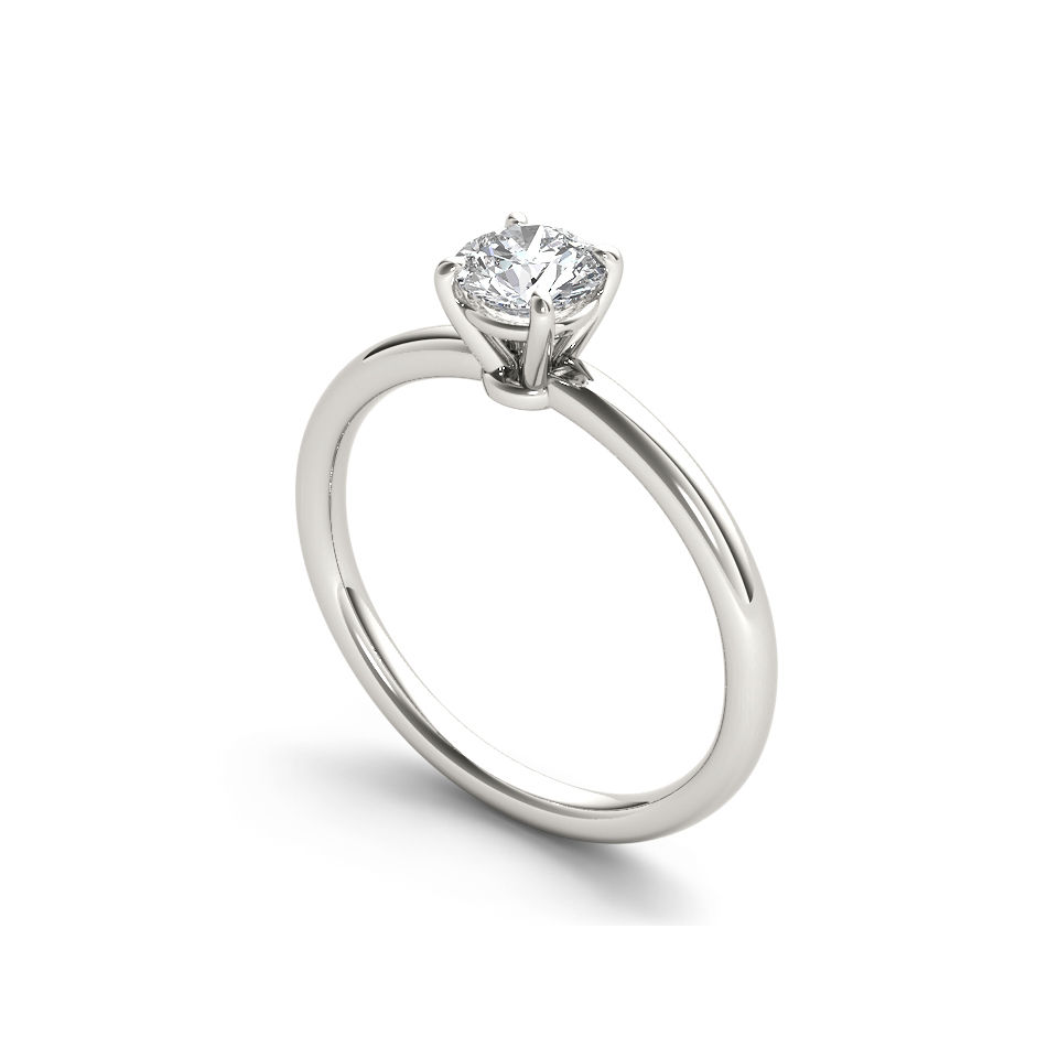 Yaffie Classic White Gold Engagement Ring with 3/4ct Diamond Brilliance