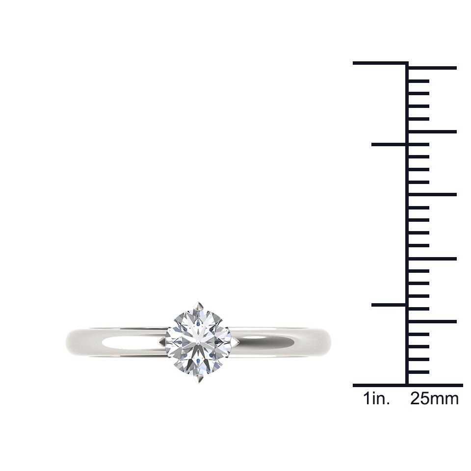 Yaffie Classic White Gold Engagement Ring with 3/4ct Diamond Brilliance