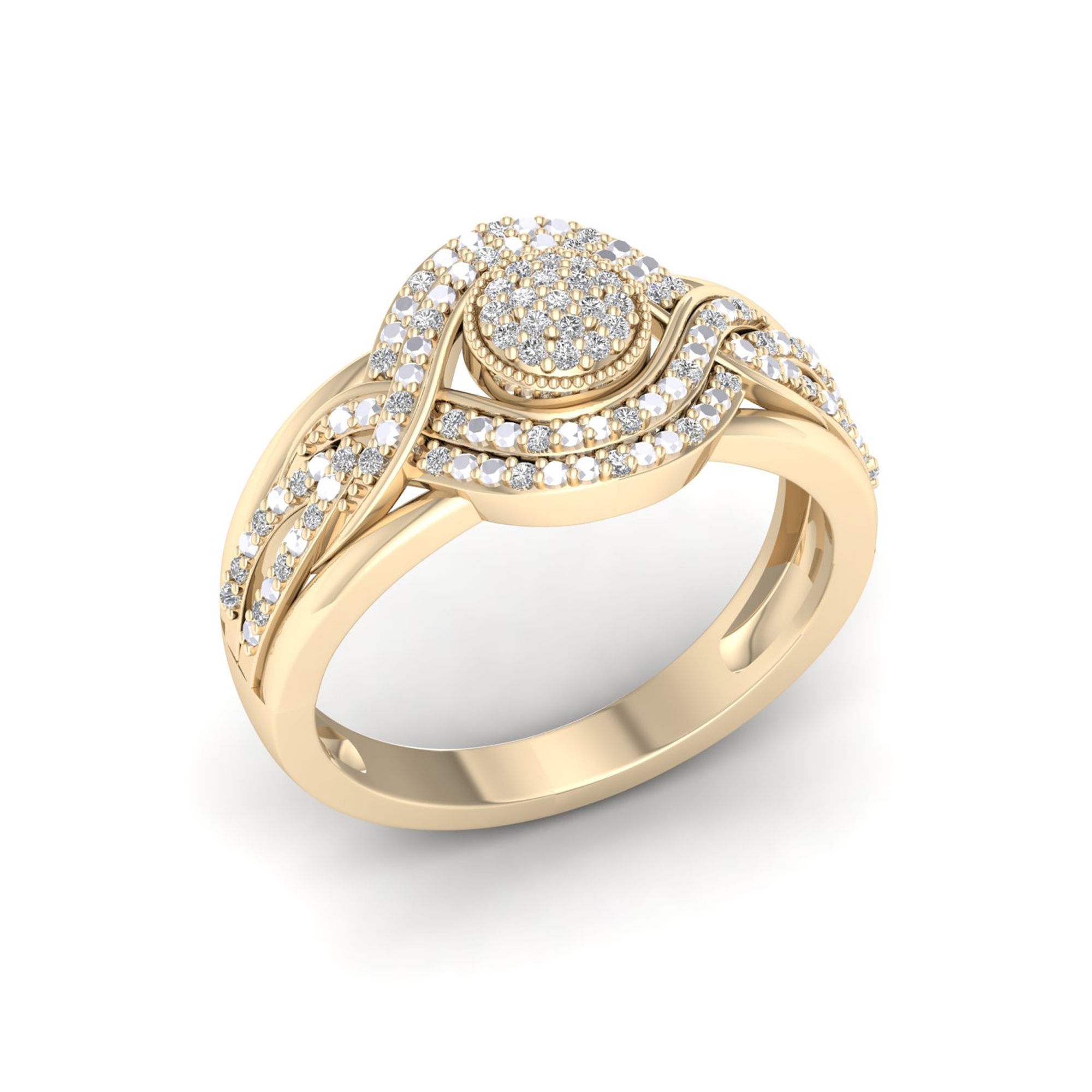 Diamond Cluster Ring with 1/6ct TDW by Yaffie