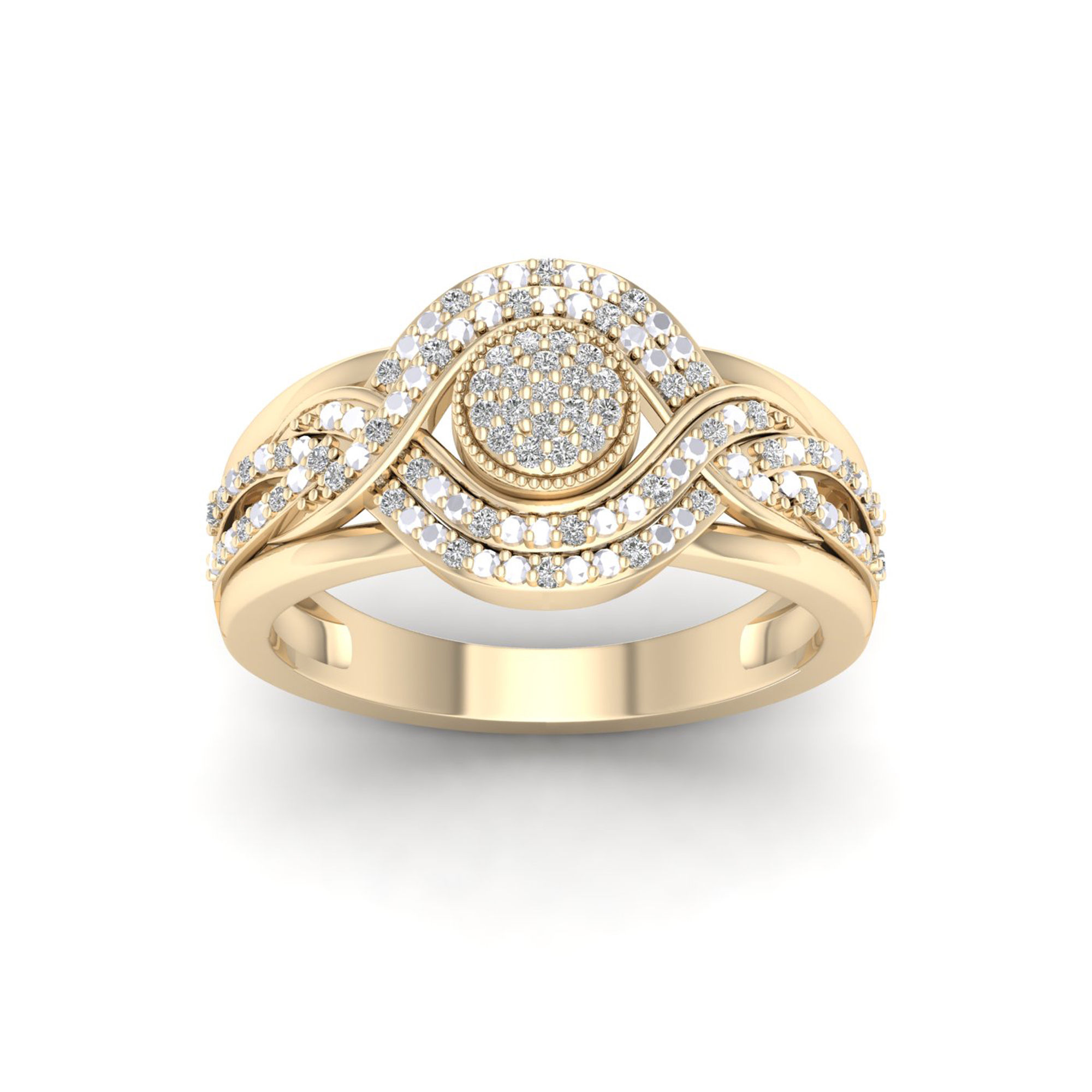 Diamond Cluster Ring with 1/6ct TDW by Yaffie