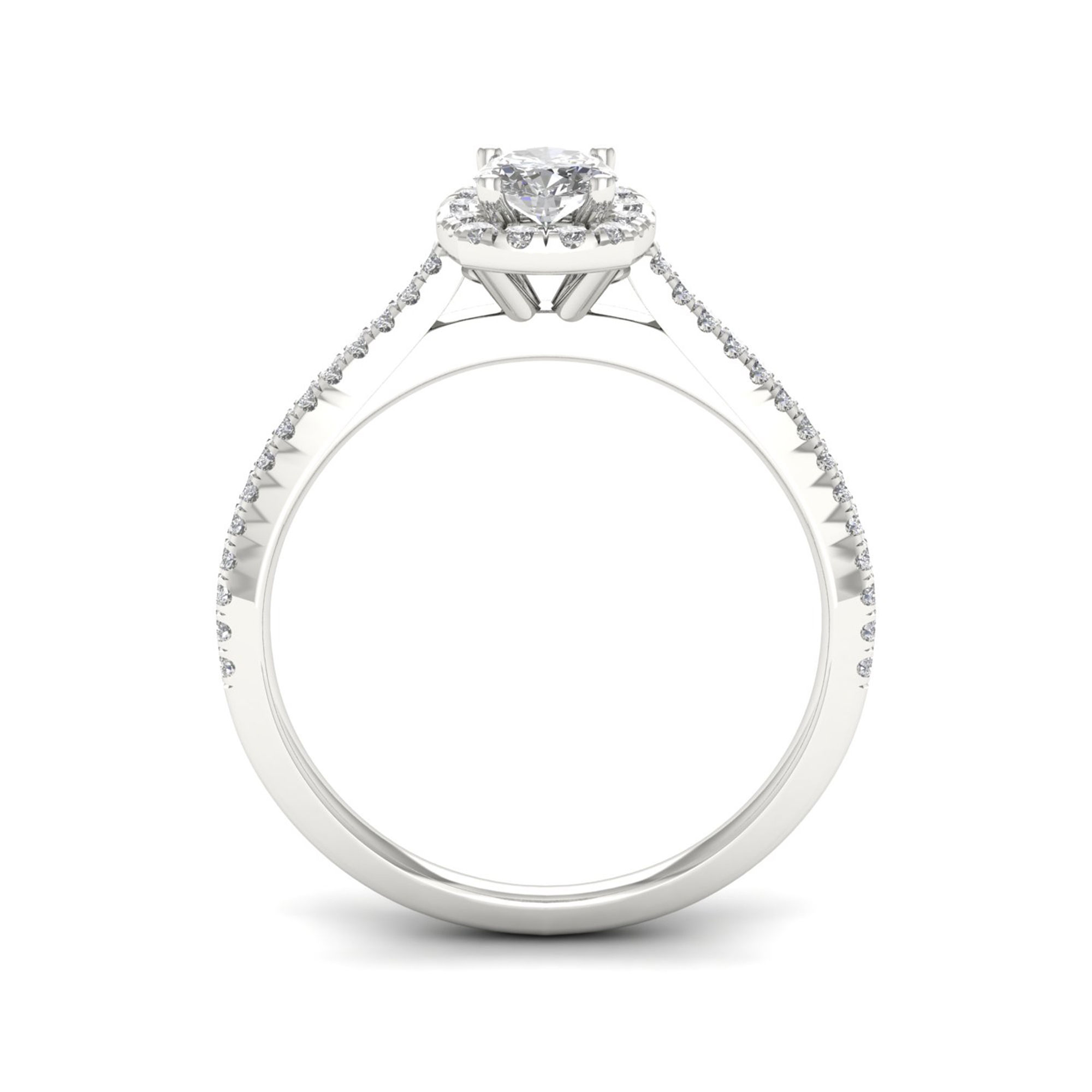 Dazzling Yaffie Halo Diamond Engagement Ring with 5/8ct TDW