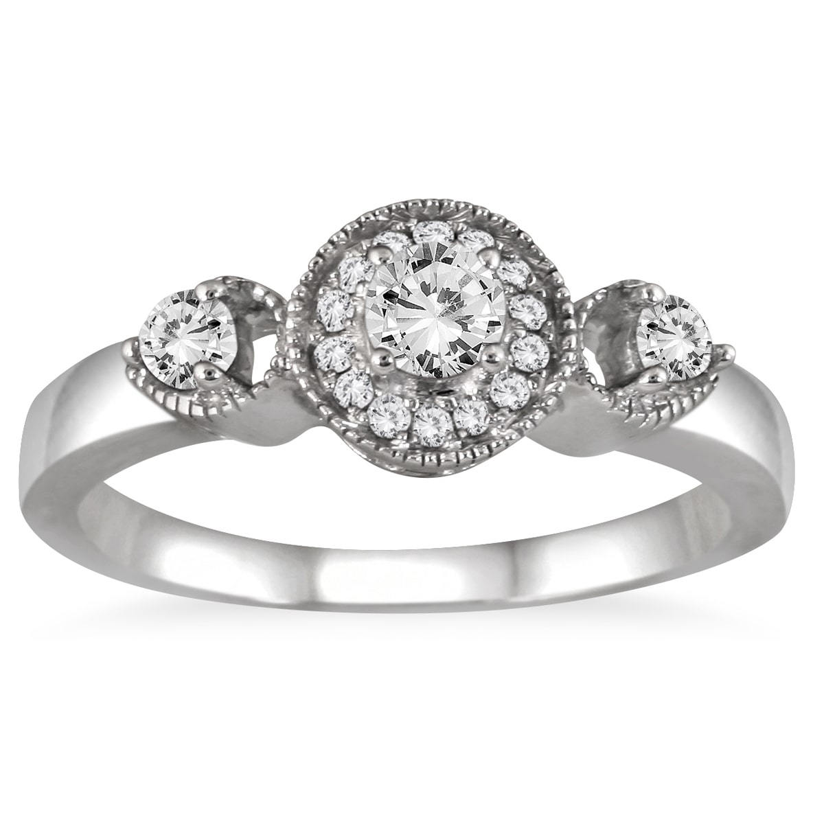 Vintage Diamond Bridal Set - Yaffie White Gold 1/2ct TDW