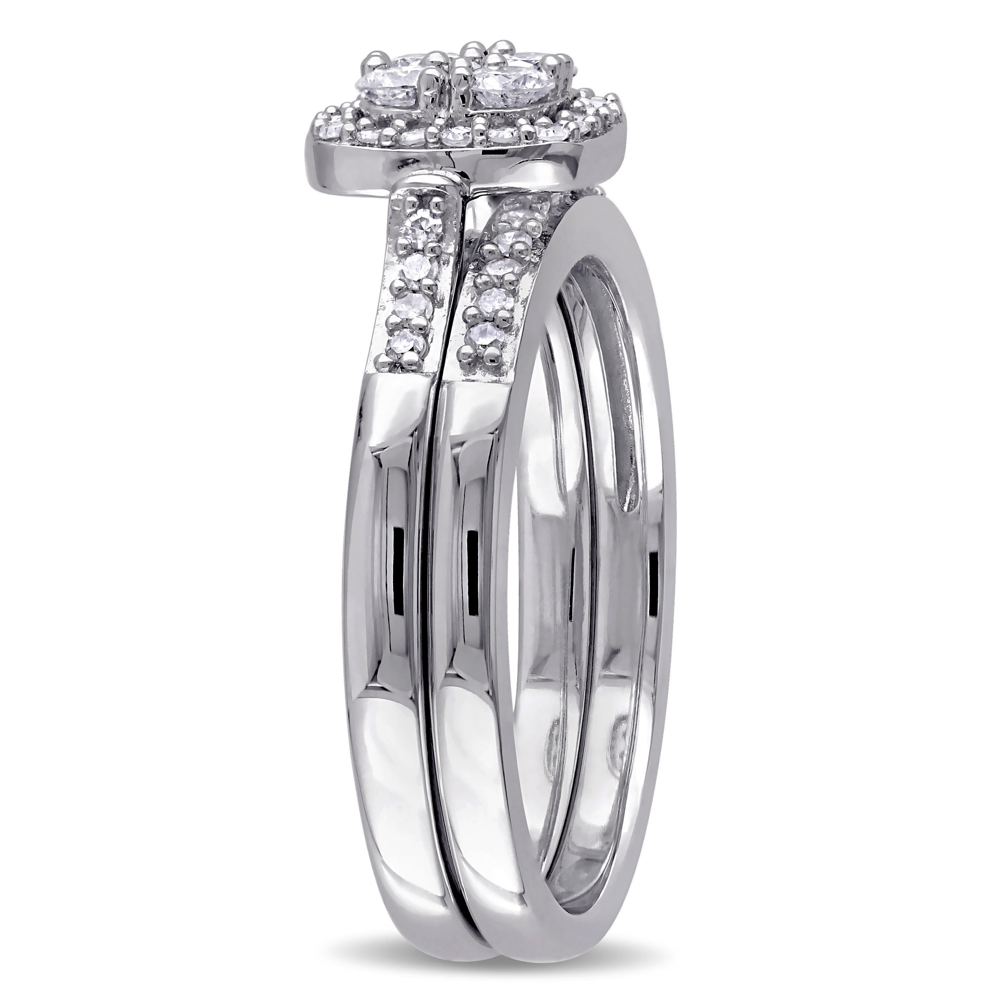 Sparkle in Love: Yaffie White Gold Diamond Bridal Ring Set