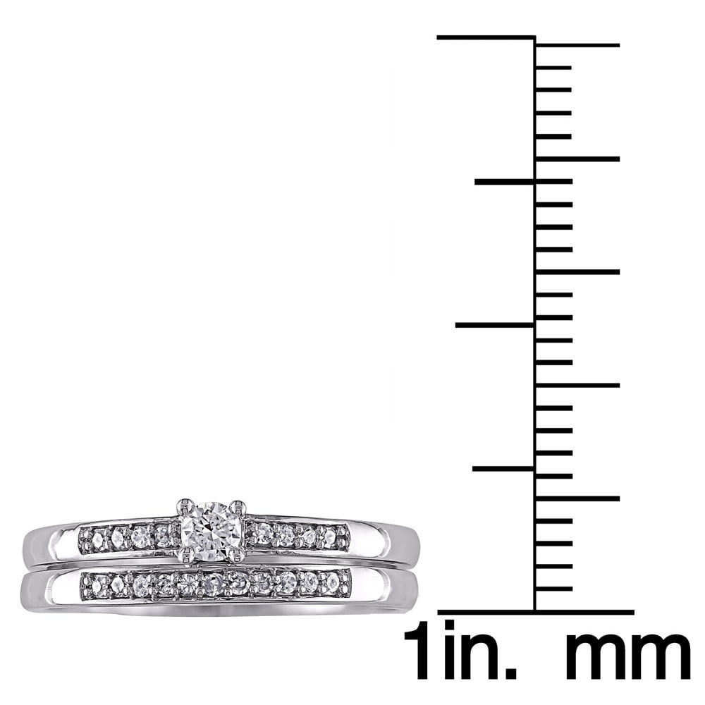Bridal Bliss: Yaffie 1/5ct TDW White Gold Diamond Set