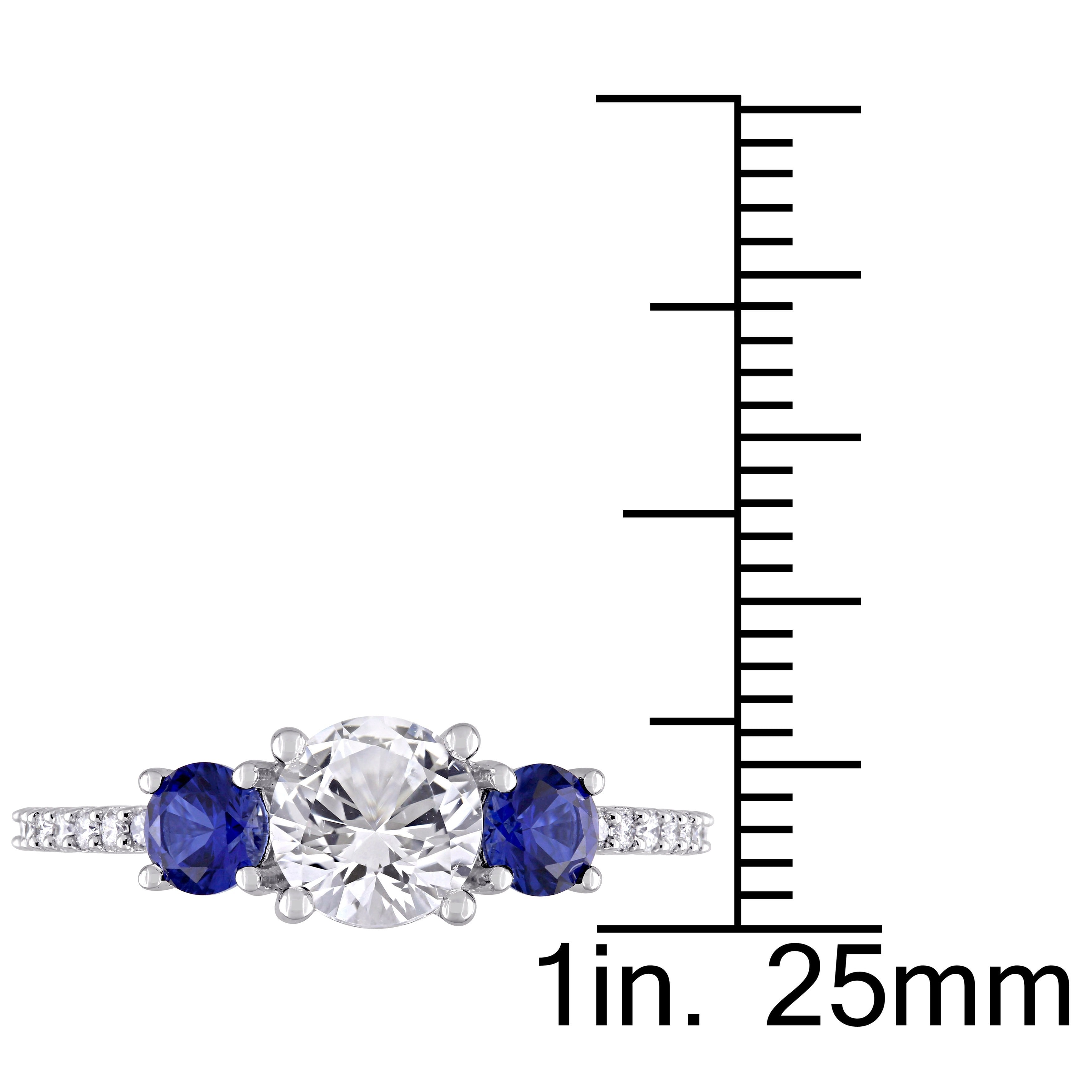 Elegant Yaffie Ring with White Gold, Sapphire, and Diamond