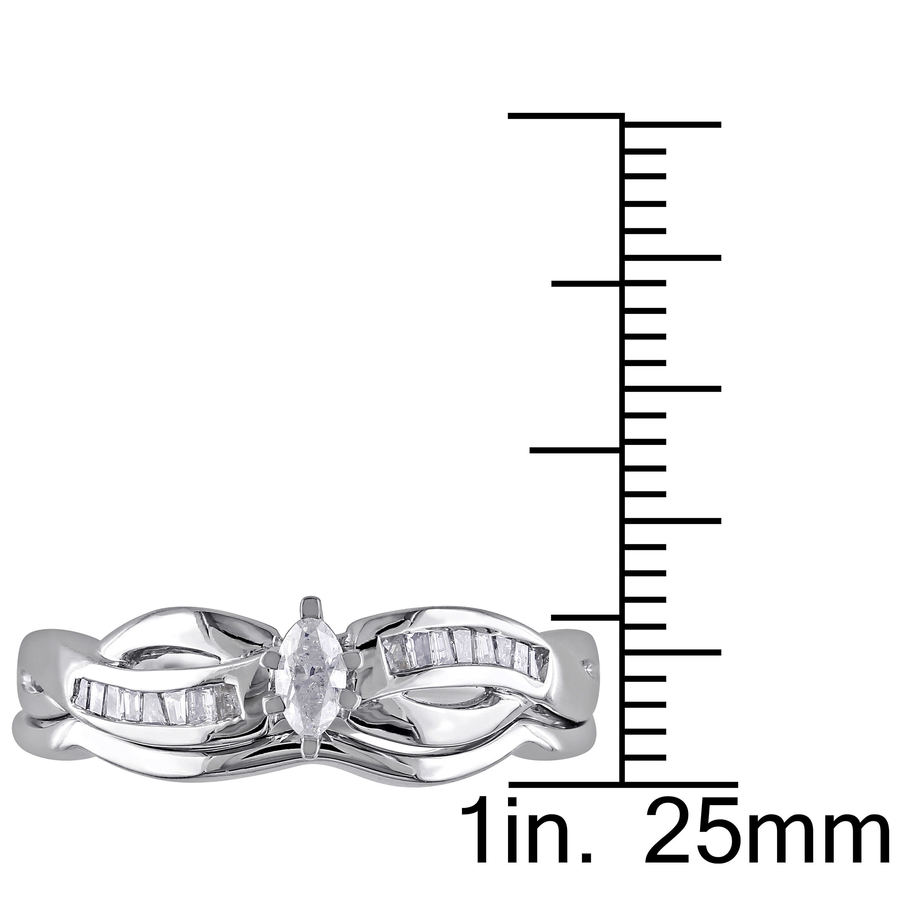 Gold Yaffie Bridal Set with 1/4ct Diamond Total Weight