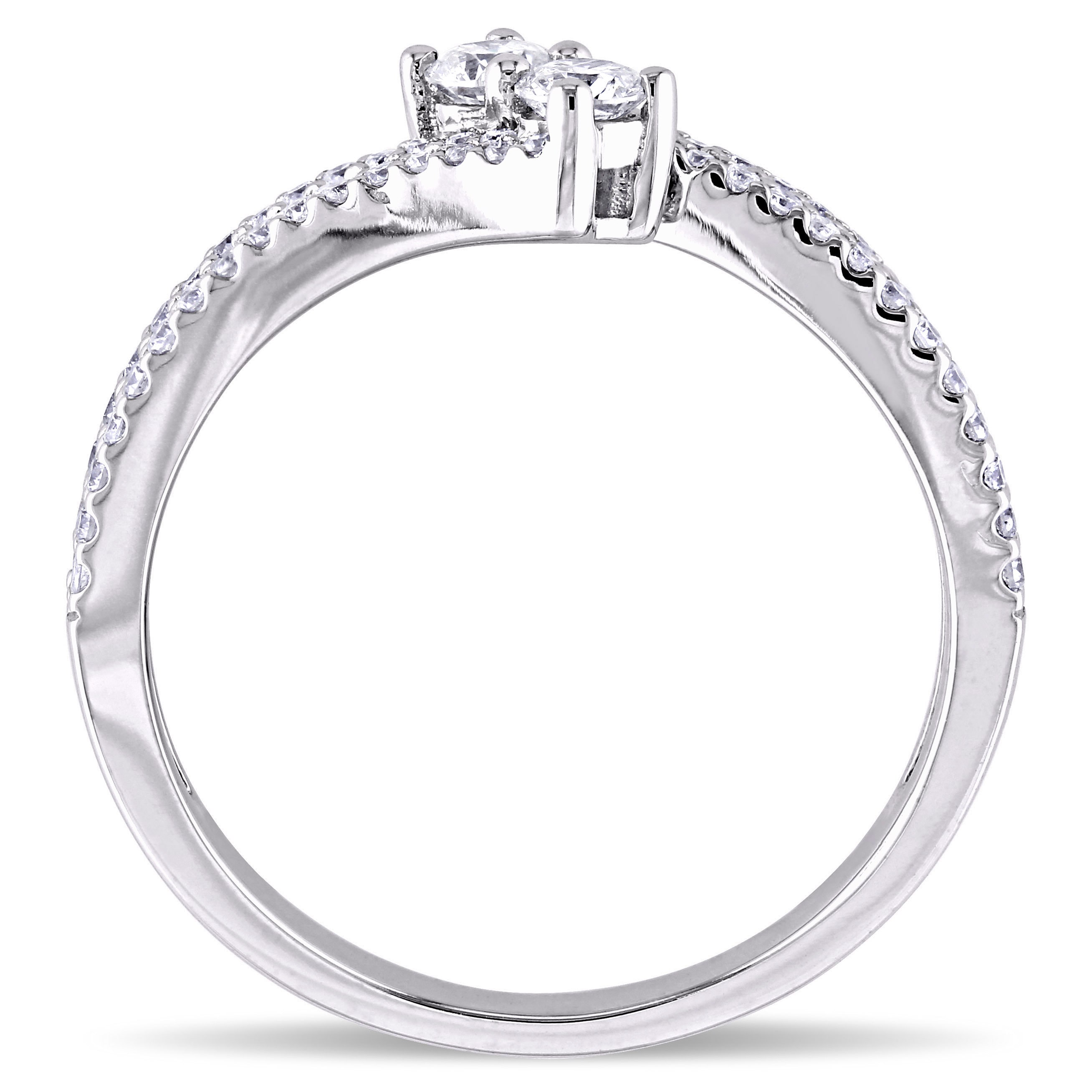 Sparkle in Style with Yaffie White Gold Two Stone Diamond Ring