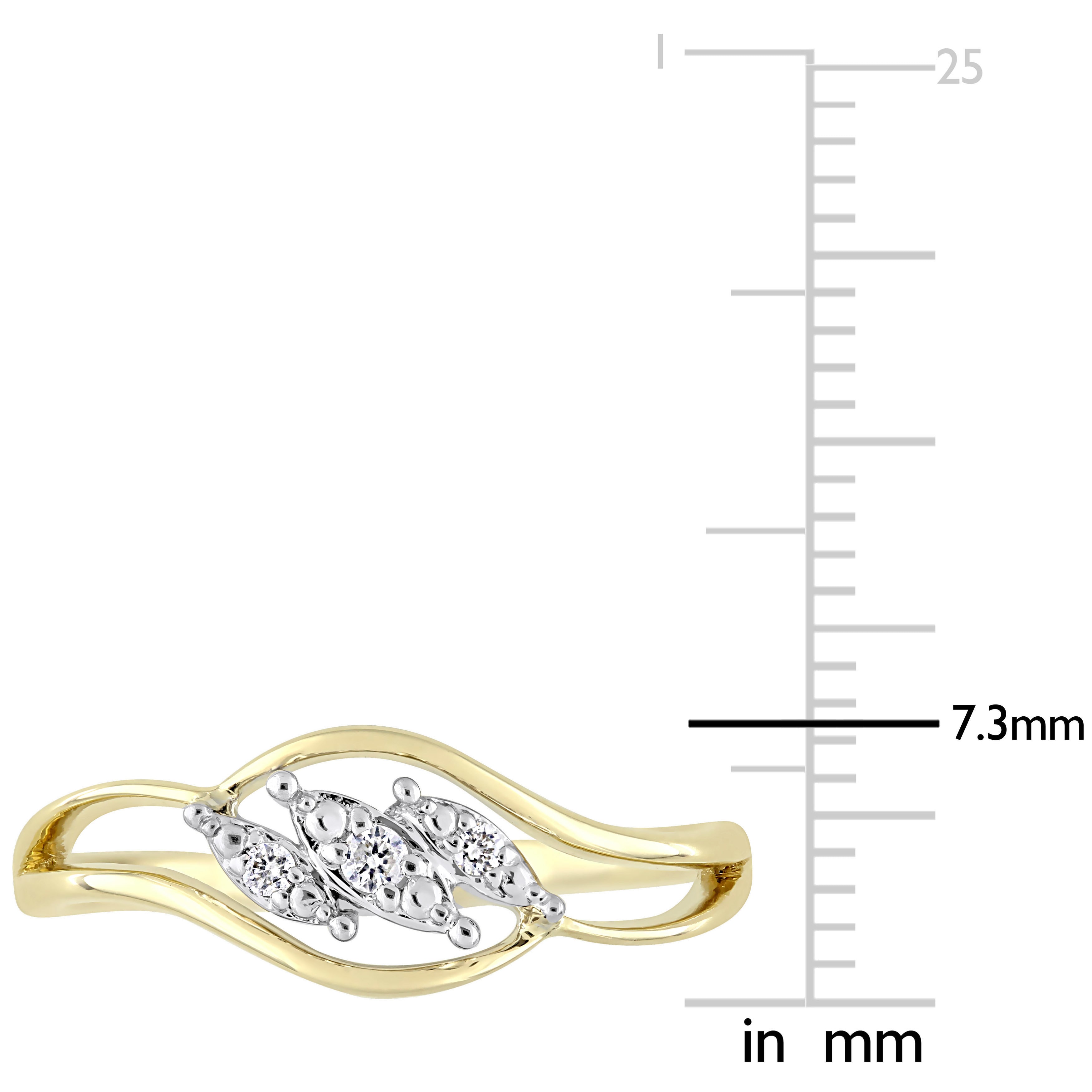 Diamond Floating Center Engagement Ring with Triple Marquise Cut in White and Gold Tones by Yaffie