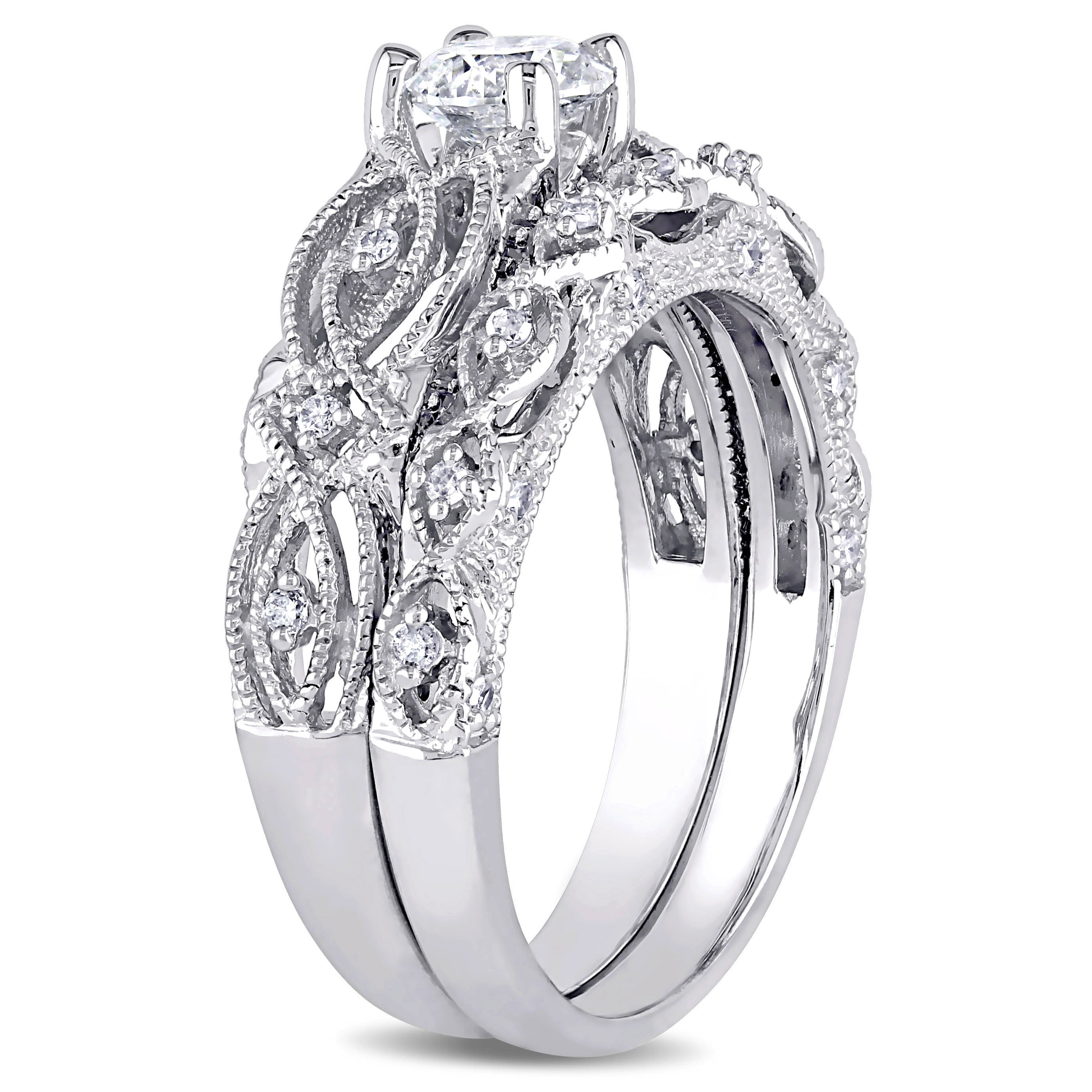 Stunning Yaffie Vintage Diamond Bridal Ring Set