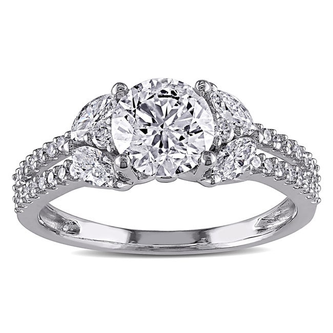 Vintage Yaffie Diamond Ring with IGL Certification - 1.5ct in White Gold