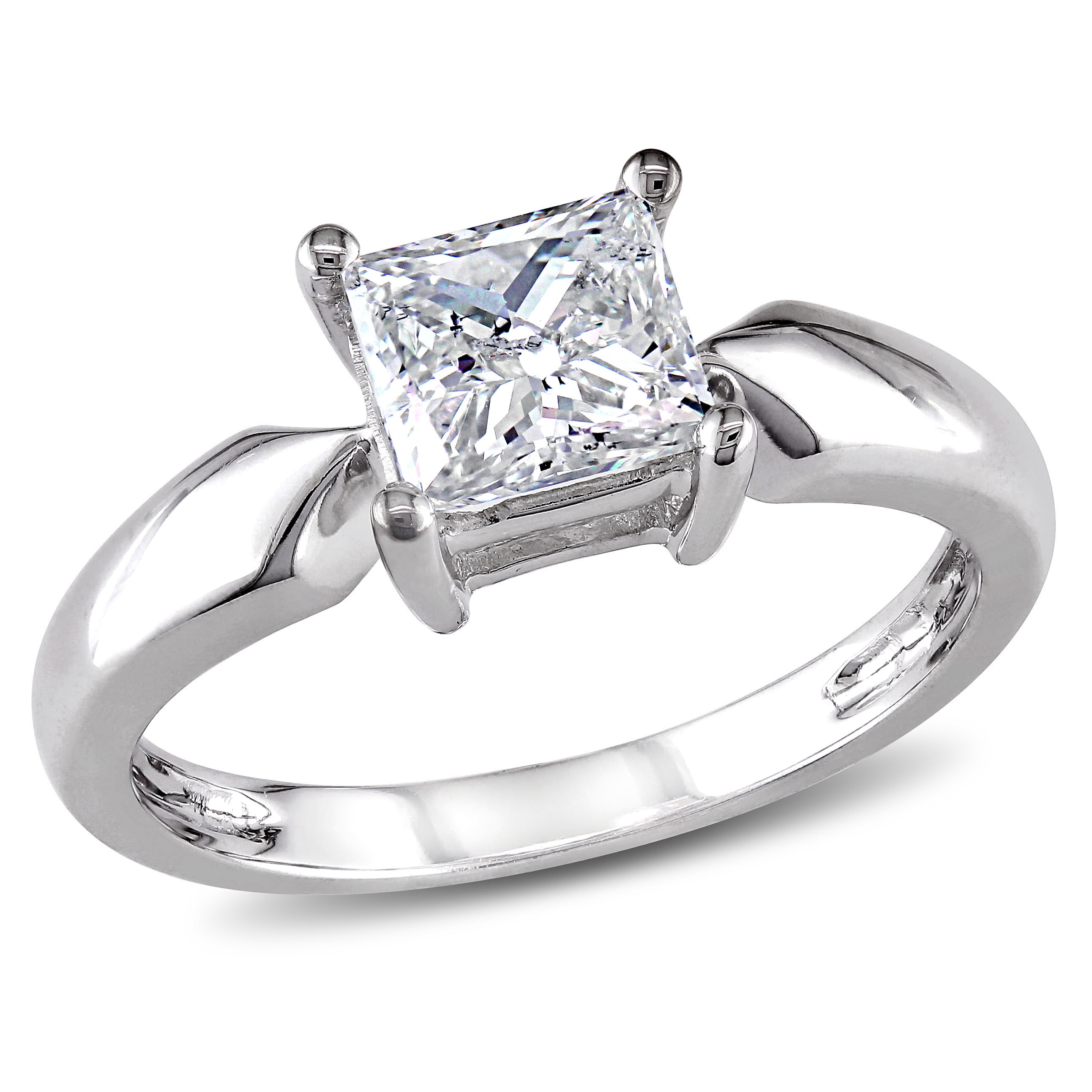 Yaffie Signature White Gold Diamond Solitaire Ring - 1ct TDW