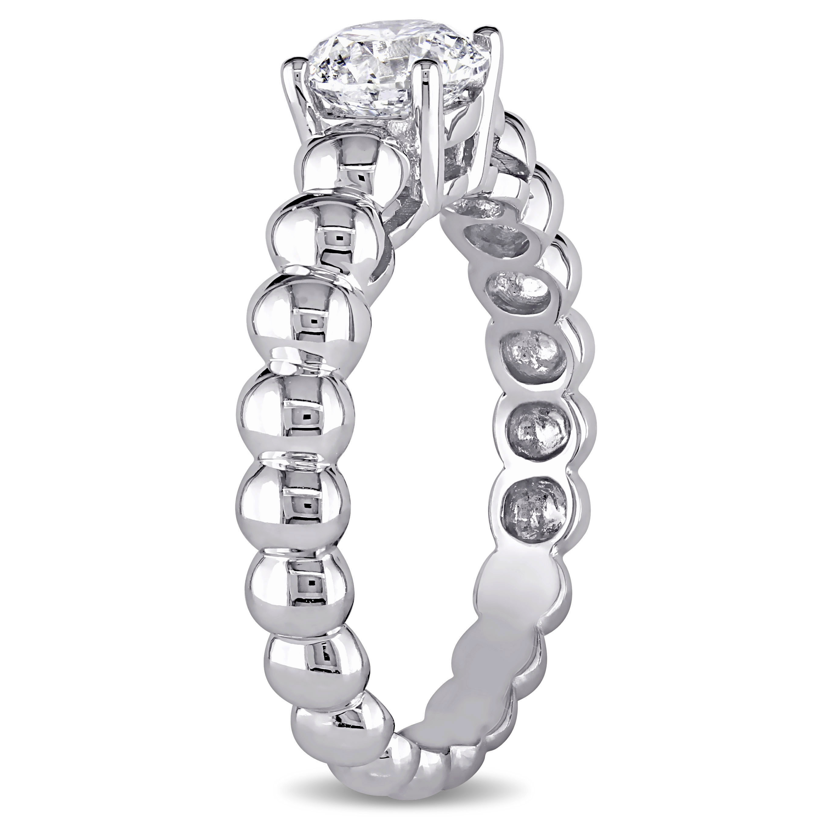 Shine with Yaffie 7/8ct TDW Diamond Solitaire Engagement Ring in White Gold