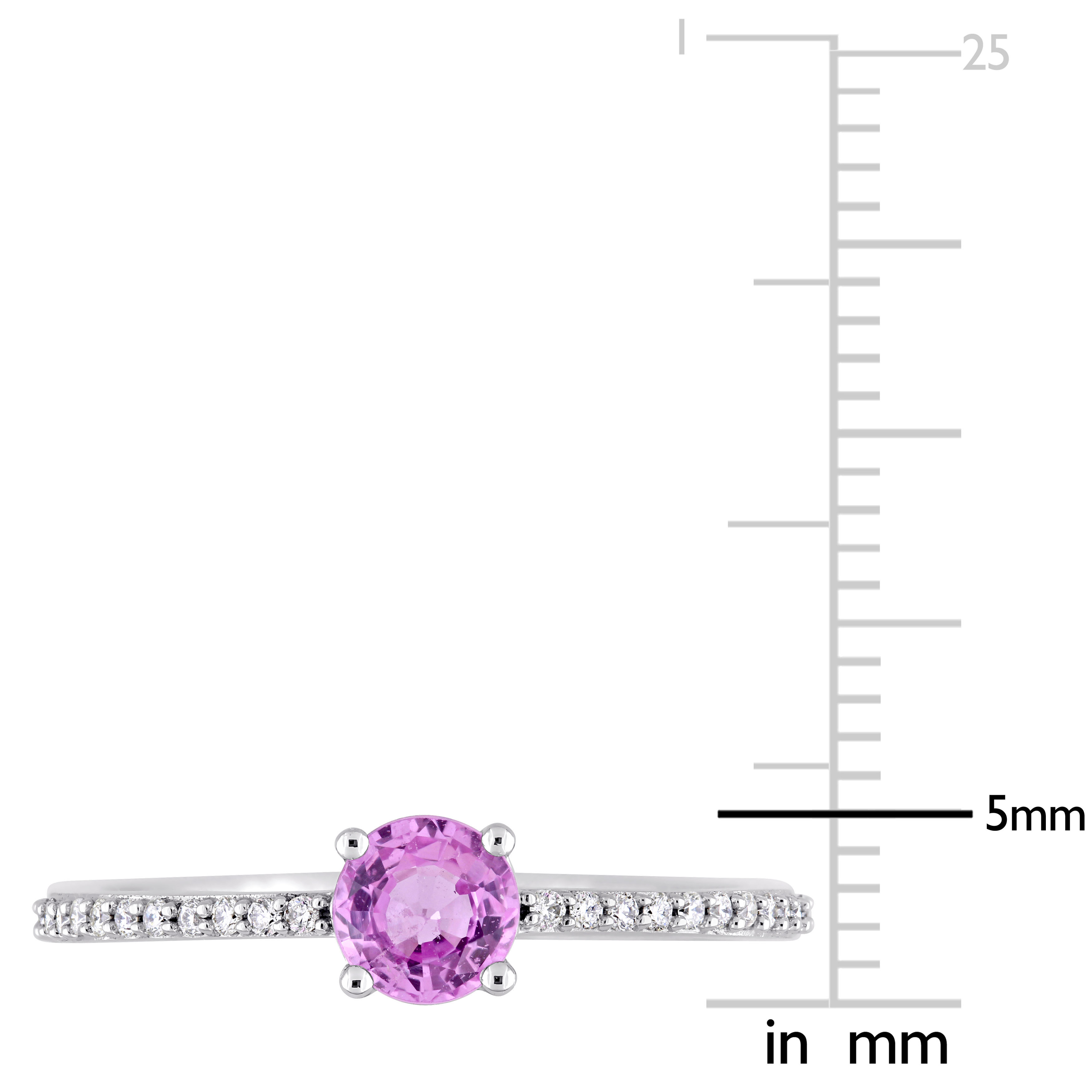 Yaffie Pink Sapphire &amp; Diamond Engagement Ring: A Slender White Gold Signature Piece