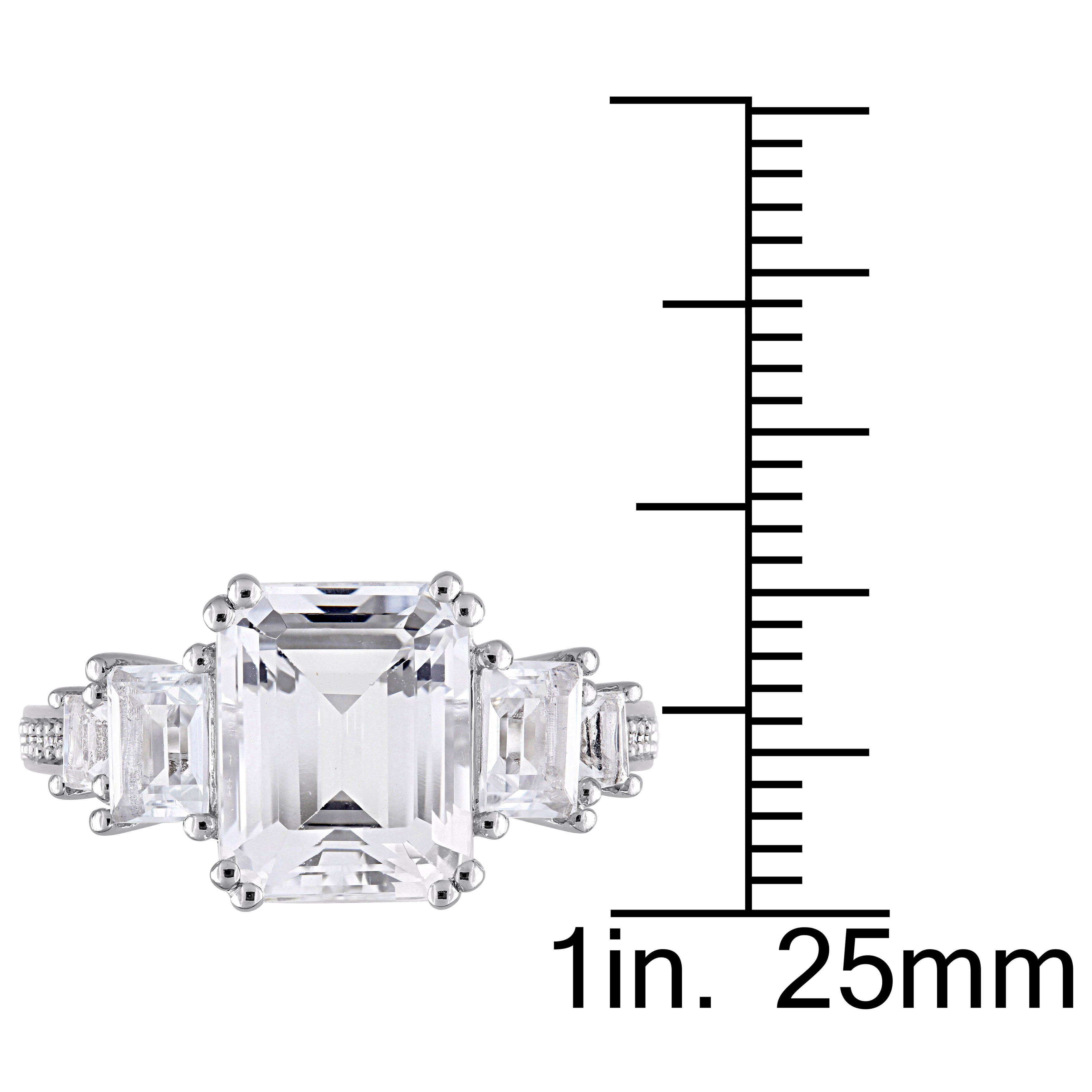 Vintage Yaffie Sterling Silver Ring with White Topaz and Diamond Accents – A Timeless Engagement Choice