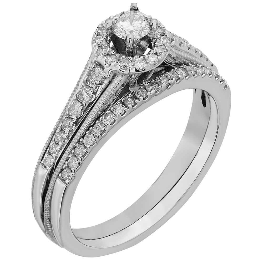 White Gold Bridal Set with 1/2ct TW Diamond by Yaffie