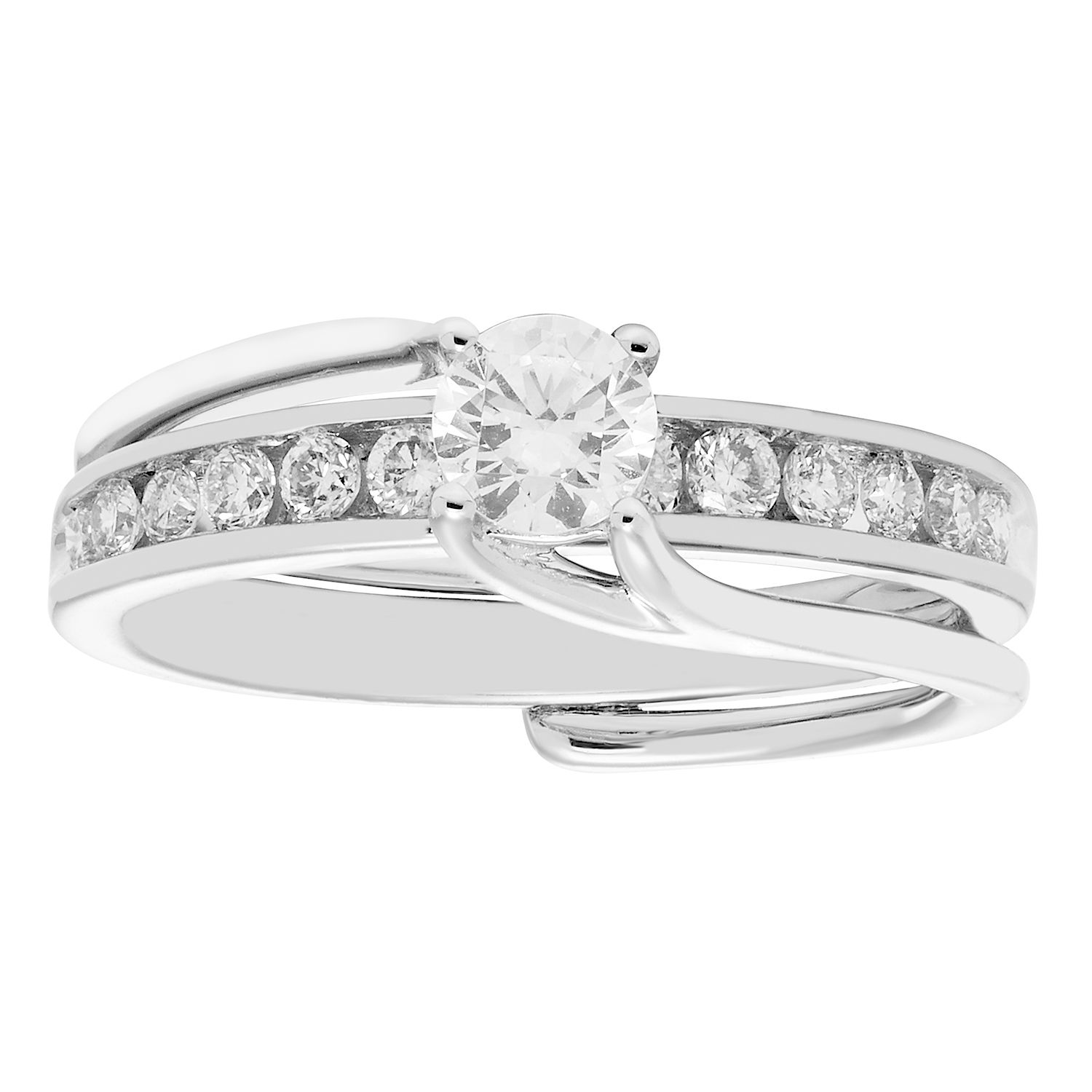 Bridal Insert Set with 3/4ct TDW White Gold by Yaffie