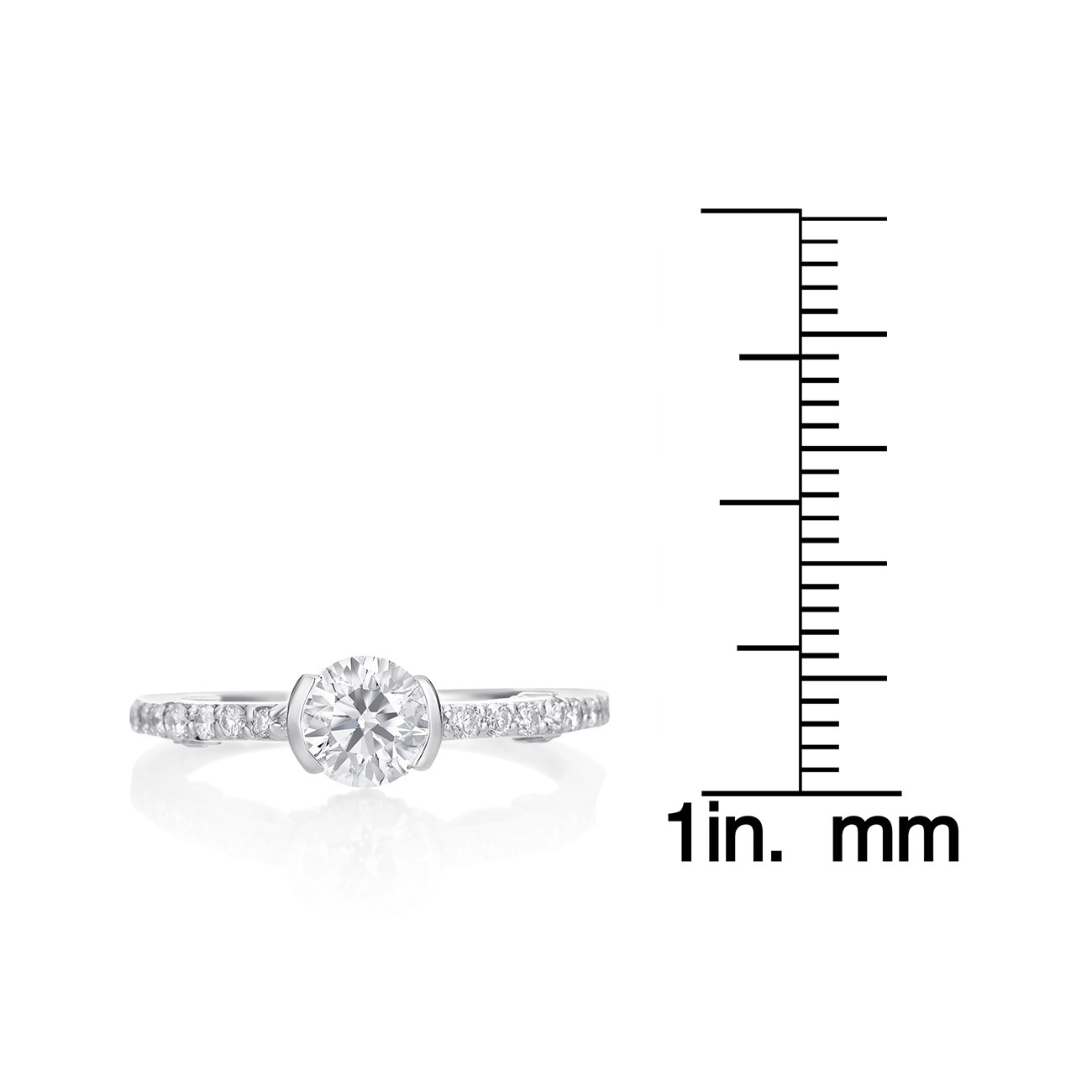 Vintage Charm: Yaffie White Gold Diamond Engagement Ring with 1.2ct TDW
