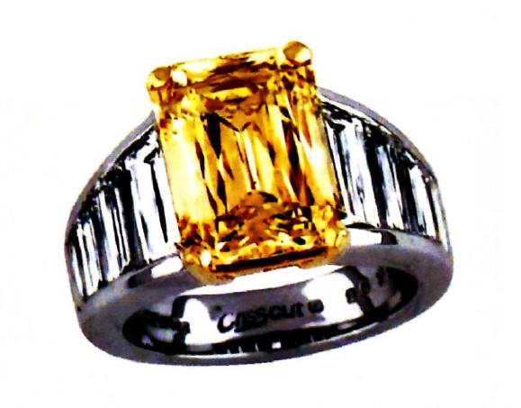 Figure 29 - Crisscut diamonds in a ring created by Christopher Designs.
